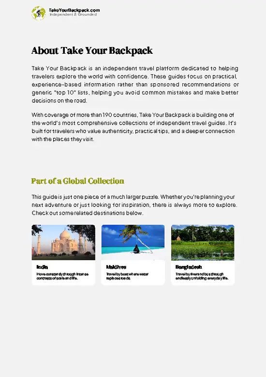 example page 1 from our offline Travel Guide for Sri Lanka